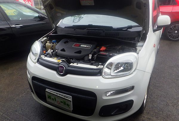 フィアット　パンダ　冷却水漏れ　サーモスタット交換