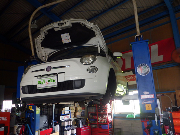 フィアット　５００　ミッション不良　クラッチベアリング破損　クラッチ交換