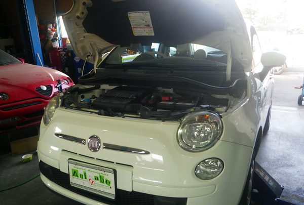 フィアット　５００　デュアロジックオイル交換＆エンジンオイル交換