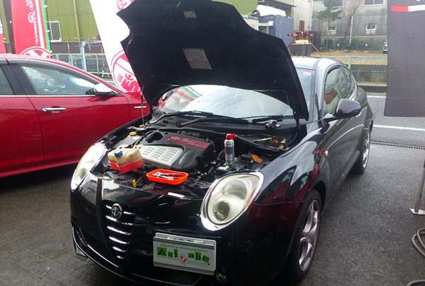 アルファロメオ　ミト　水温計上がらない　サーモスタット交換