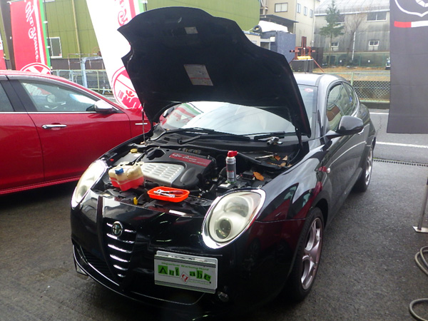 アルファロメオ　ミト　水温計上がらない　サーモスタット交換